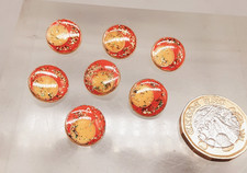 7 x Gold-Tone Metal with