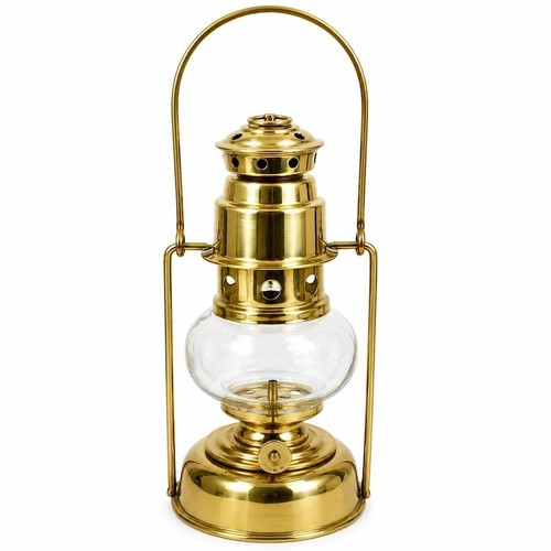 Brass hurricane lantern - brass,