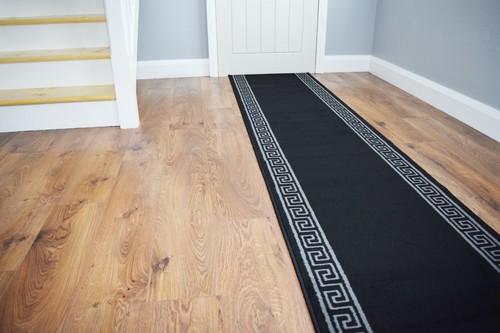 Black grey carpet - black, runner