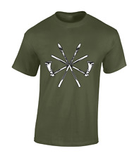 AXE AND SPEARS MENS T SHIRT NATIVE AMERICAN INDIAN COOL WARRIOR DESIGN TOP