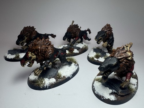 Dire wolves well painted - dire, x5
