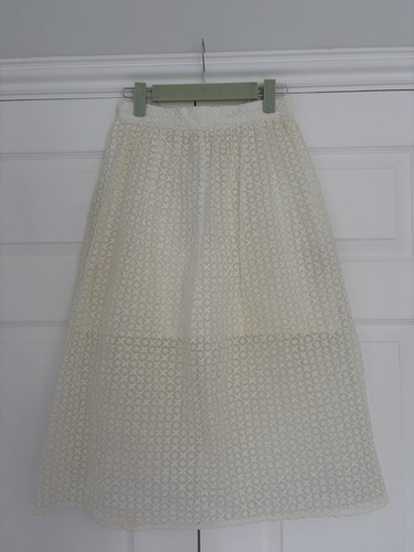 Topshop ivory lace line midi - ivory,