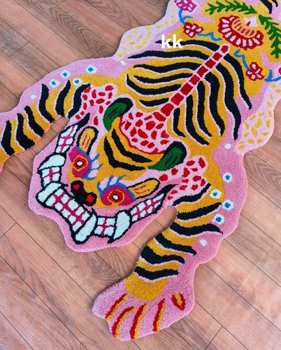 Tibetan tiger rugs handmade - tibetan,