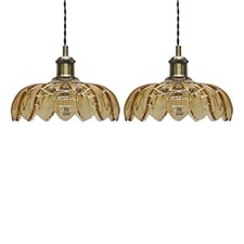 Set of 2 Vintage Design Amber