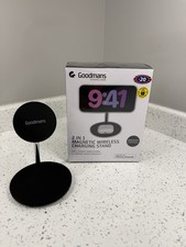 Goodmans 2-in-1 Magnetic Wireless Apple Charging Stand - Black