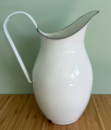 Vintage enamel jug - jug,, shabby