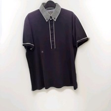 100% Cotton Polo Shirt. Mens PETER WERTH Black Polo shirt Size XL.