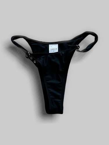 Shein black string bikini - black,