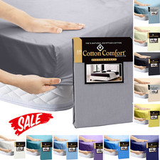 100% Egyptian Cotton 35cm Extra Deep Fitted Sheet 400 TC 25cm Bed Sheets UK Size