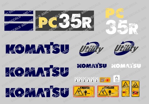 Komatsu pc35r digger decal - digger,