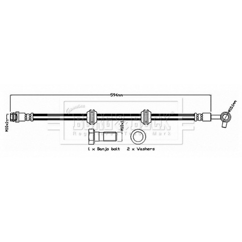 Brake hose for land rover - brake,