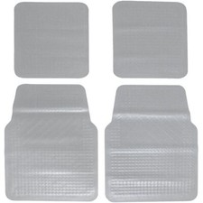 Equip 4 Pieces Rubber Utility Heavy Duty Car Floor Mat Set Clear All Weather