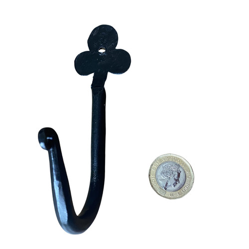 Hook black wrought iron - hook, iron,