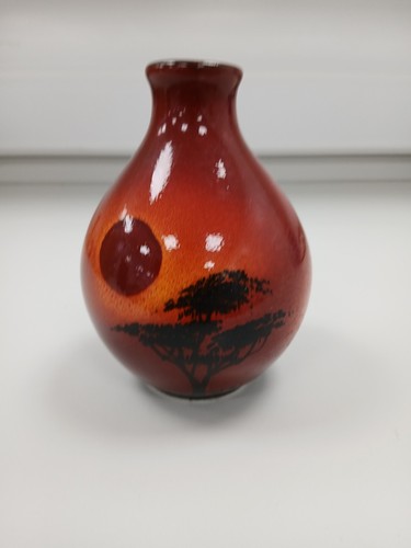 Poole pottery red african sky - poole,