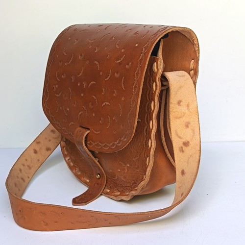 Vintage hand tooled real - tooled,