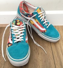 VANS Off The Wall Women’s UK5.5 /US7.5 Multicoloured & Turquoise Suede Sneaker