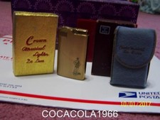 Rare Lighter Crown Musical De Luxe GOLD Brass Jolly Green Giant Fire Music Metal