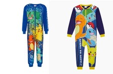 Boys Pokemon 1Onesie One Piece All In 1 Sleepsuit Fleece Pyjamas Age 4-12 Years