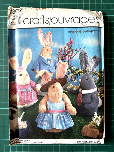 Stuffed rabbit clothes soft - clothes,
