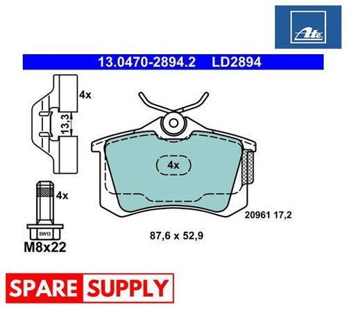 Brake pad set disc - set,,