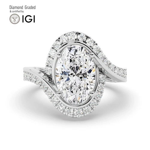 Oval diamond engagement ring - diamond,