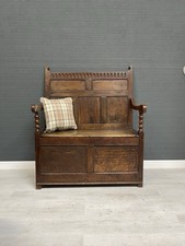 17th Century “Box” Settle , Monks Bench , Hall Seats