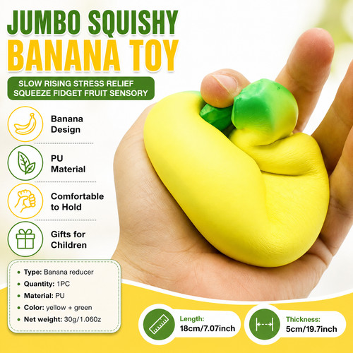 Jumbo squishy banana toy slow - jumbo,
