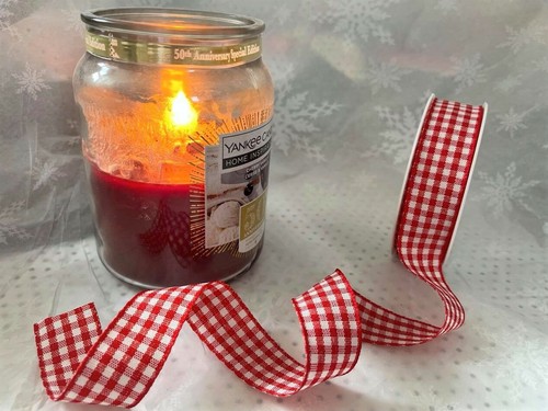 Rustic gingham woven ribbon - woven,