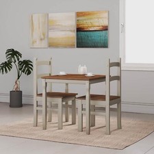 Dining Set With Grey Solid