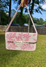 Pink Floral Beaded Shoulder