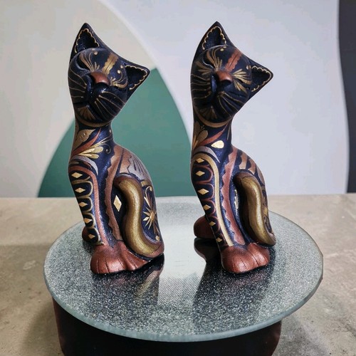Vtg ornate cat - vtg, hand