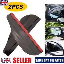 2 Pcs Rear View Mirror Rain Board Eyebrow Guard Sun Visor Car Accessories Black