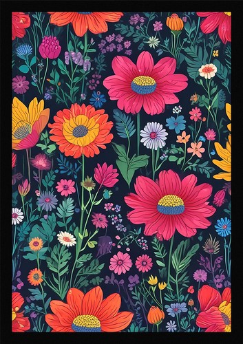 Wildflowers art beautiful - wildflowers,