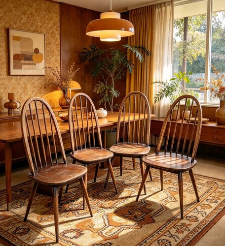 Ercol quaker dining chairs 4 - ercol,