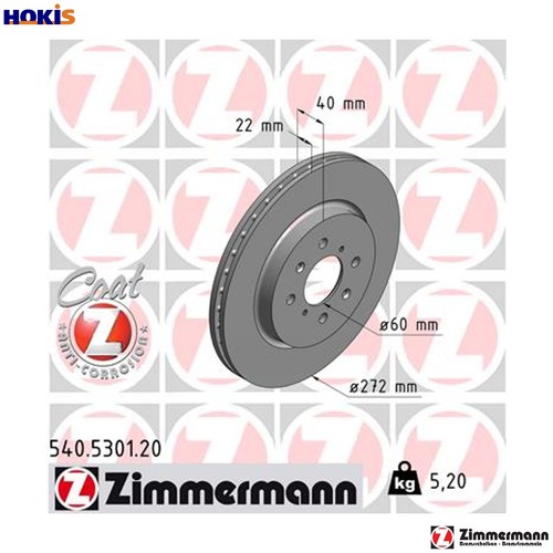 Brake disc 540 5301 - 2x,
