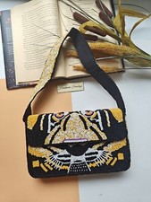Tiger Beaded Shoulder Bag