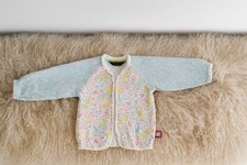 Oilily Baby Girl Jacket Cardigan Multicolor Floral Butterfly Print Cotton 9 M