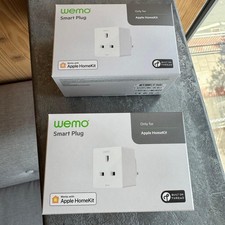 2 x WeMo WiFi Smart 3 Pin UK Plug Adapter for Apple HomeKit - BRAND NEW SEALED