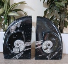 XL Black Marble Bookends 3.4kg