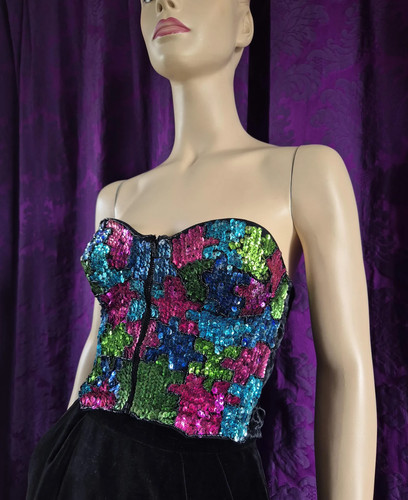 Vintage 90s beaded sequin - vintage,