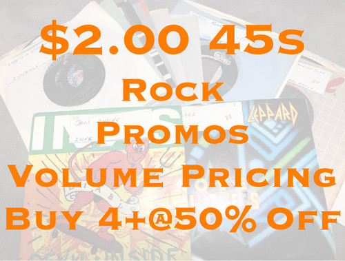 45s rock promos ex - $2, -g