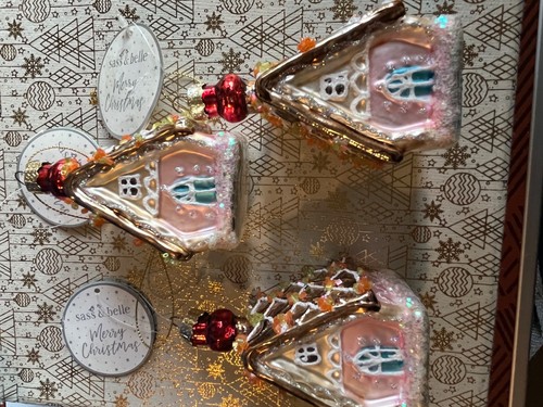 Gingerbread house glass - gingerbread,