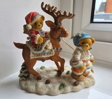 Cherished Teddies SVEN AND LIV 272159 Limited Christmas Figurine, Boxed, Rare