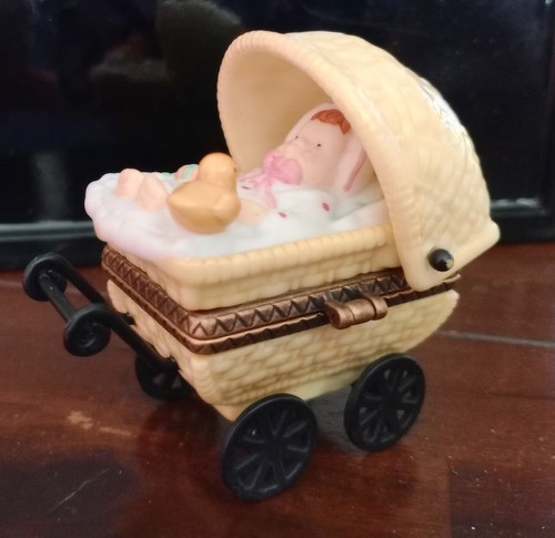 Trinket box baby pram with - baby,