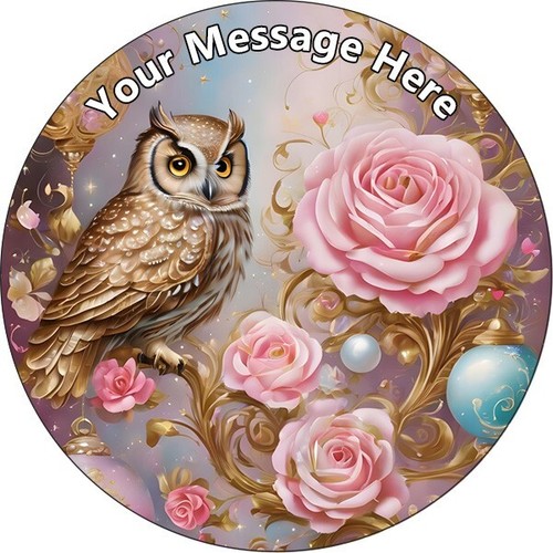 Fantasy owl rose personalised - owl,