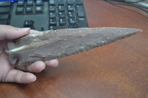 Agate stone spearhead - agate,