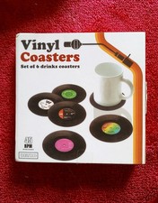 6x Colorful Retro Vinyl Record