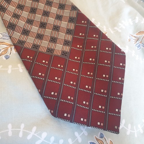 Vtg 70s kipper tie burgundy - 70s,