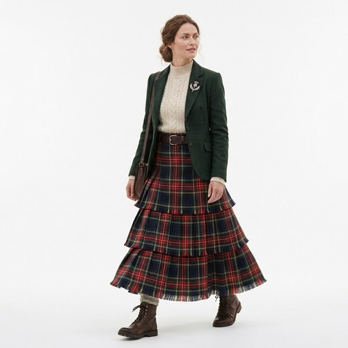 Women scottish tartan - tartan, long