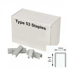 Type 53 Staples Heavy Duty - Stanley TR Arrow JT21 Tacwise 6mm 8mm 10mm 14mm